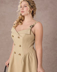 Curve&Plus Cream Tea Trench Dress