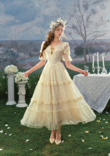 Gilded Invitation Dress(Beige)