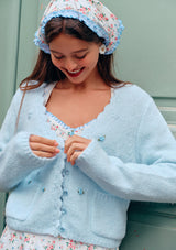 Left Bank Blue Coconut Knit Cardigan