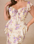 Curve&Plus Purple Iris Swayed by Wind Dress