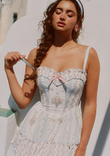 Girl in Blue Wind Dress
