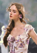 Purple Iris Swayed by Wind Dress