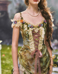 Eucalyptus Whispered by Wind Corset Dress