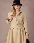 Curve&Plus Cream Tea Trench Coat