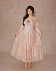 Curve&Plus Violet Mandarin Duck Princess Dress
