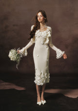 Cream Chanson Dress