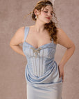 Curve&Plus Moonlit Coral Dress