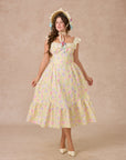 Curve&Plus Honey Tea Garden Dress