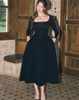 Courtyard Rendezvous Knit Dress (Black)