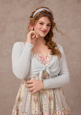 Curve&Plus Strawberry Farm Knit Cardigan(Blue)