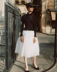 Rose Cape Blouse - Raven