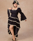 Curve&Plus Safir Mavi Vals Korse Elbise
