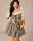 Curve&Plus Bear Date Dress(Short)