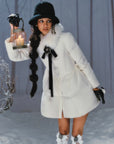 Snow White Rose Puffer Down Jacket