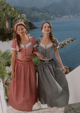 Cottage Girl Diary Navy Skirt