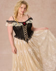Curve&Plus Midnight Crimson Rose Corset Dress