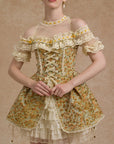 Sonnenblumen-Korsettkleid