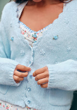 Left Bank Blue Coconut Knit Cardigan