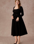 Curve&Plus Courtyard Rendezvous Knit Dress (Black)