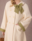 Curve&Plus Sunlit Daisy Wool Coat (White)