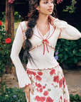 Lacemade Rosevale Slip Top - Slim fit white knit top
