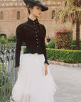 Rose Cape Blouse - Raven