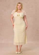 Curve&Plus Cream Letter Dress