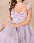 Curve&Plus Ode to Purple Iris Dress