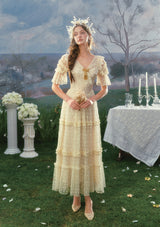 Gilded Invitation Dress(Beige)
