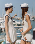 White Sail Maiden Knit Pleated Skirt