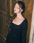 Courtyard Rendezvous Knit Dress (Black)