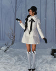 Snow White Rose Puffer Down Jacket