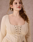 Curve&Plus Courtyard Rendezvous Knit Dress (White)