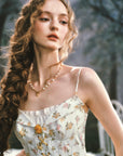 Misty Tangerine Grove Corset Dress