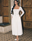 Courtyard Rendezvous Knit Dress (White)