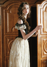 Midnight Crimson Rose Corset Dress
