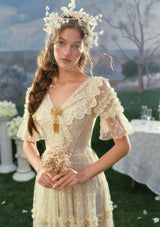 Gilded Invitation Dress(Beige)