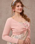 Curve&Plus Strawberry Farm Knit Cardigan(Pink)