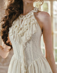 Gilded Feather Fan Corset Dress