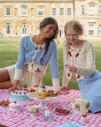 Christmas Berry Carol knit Cardigan (Blue)