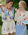 Christmas Berry Carol knit Cardigan (beige)