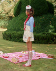 Christmas Berry Carol knit Cardigan (Blue)