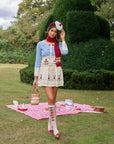 Christmas Berry Carol knit Cardigan (Blue)