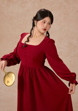 Curve&Plus Passionate Love Bordeaux Dress
