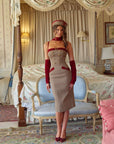 Baroque Red Velvet dress