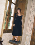 Courtyard Rendezvous Knit Dress (Black)