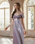 Glazed Purple Satin Dress