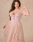 Curve&Plus Violet Mandarin Duck Princess Dress