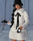 Snow White Rose Puffer Down Jacket