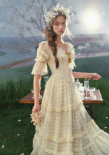 Gilded Invitation Dress(Beige)